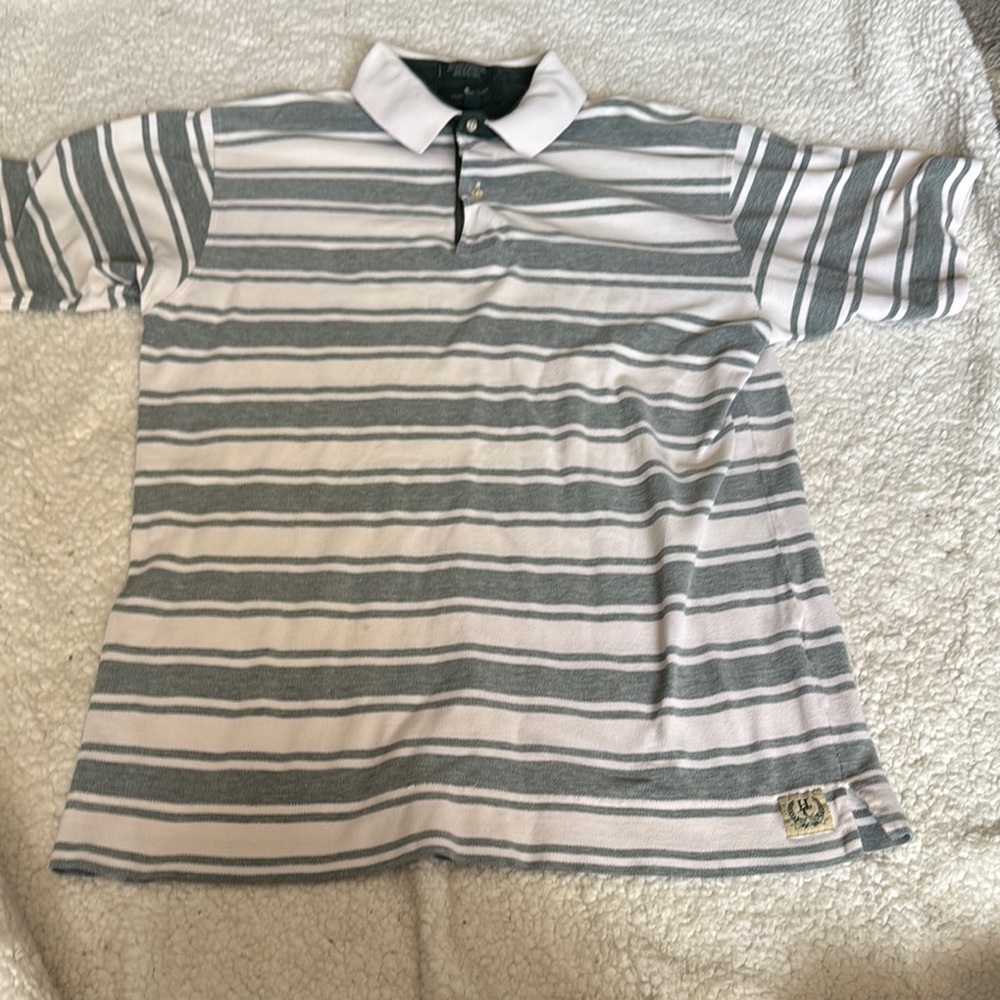 Hunt Club Green and White Polo Shirt